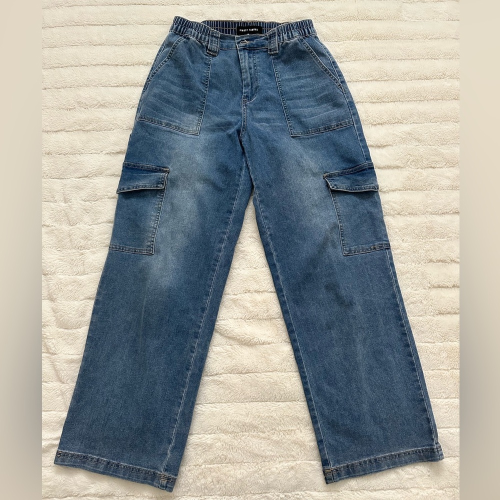 High Waisted Straight Slim Fit Jeans Size:M